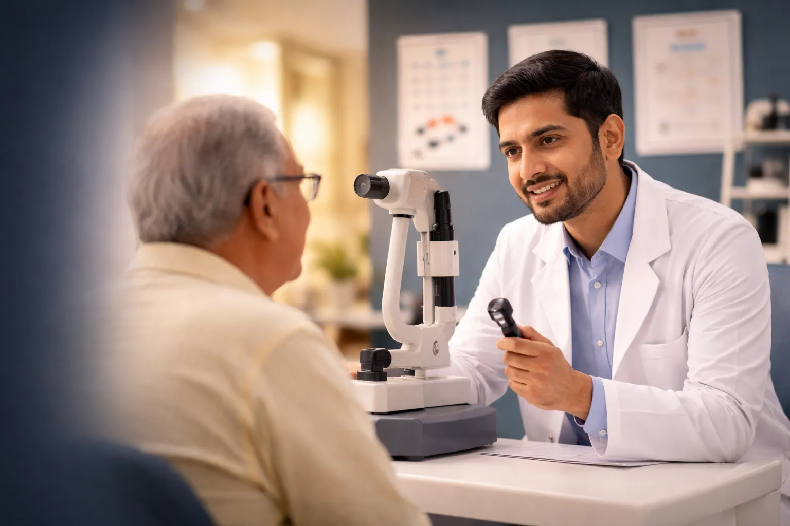 consultation with a caring ophthalmologist